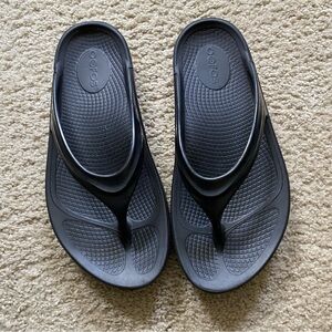 Oofos Oolala Black Sandals / Flip Flops Size 6 EU 37